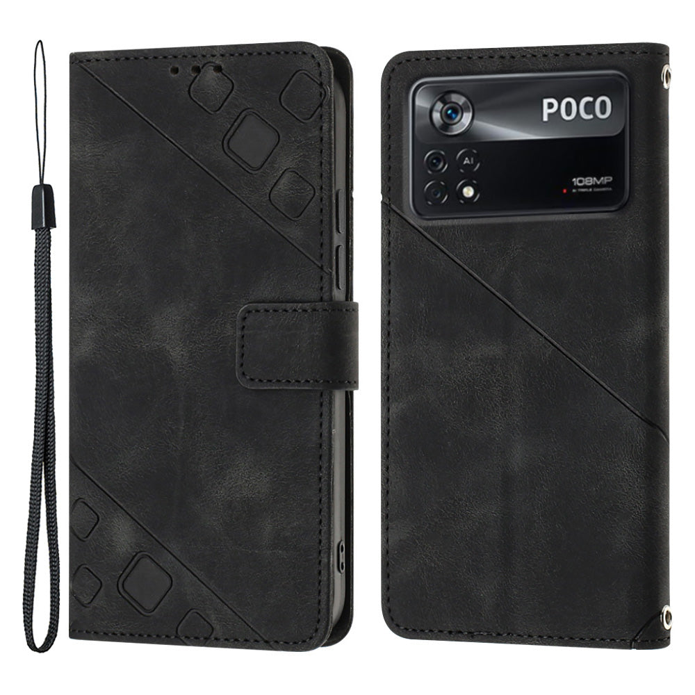 PT005 YB Imprinting Series-6 for Xiaomi Poco X4 Pro 5G Leather Case Skin Touch Flip Stand Wallet Phone Cover PT005 YB Imprinting Series-6 for Xiaomi Poco X4 Pro 5G Leather Case Skin Touch Flip Stand Wallet Phone Cover